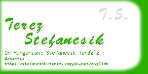 terez stefancsik business card